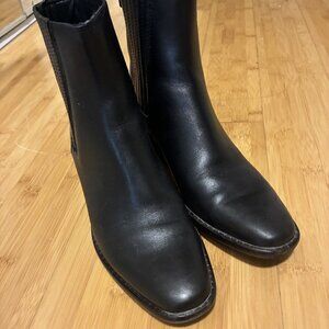 Black Leather Boots (Size 6)